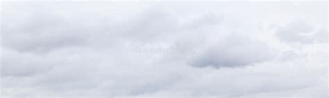 White Overcast Sky Panorama Natural Background Stock Photo Image Of