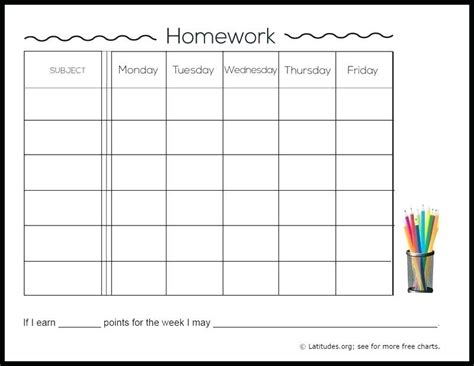 Homework Sheet Printable Worksheet