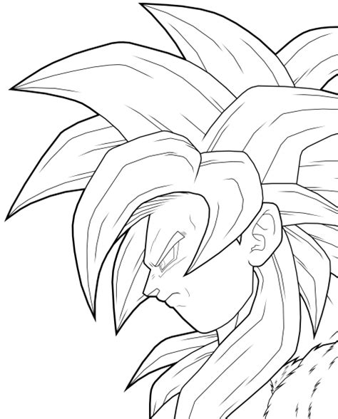 Goku Super Sayayin Fase 4 Para Colorear