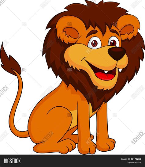 Funny Lion Cartoon Vector And Photo Free Trial Bigstock
