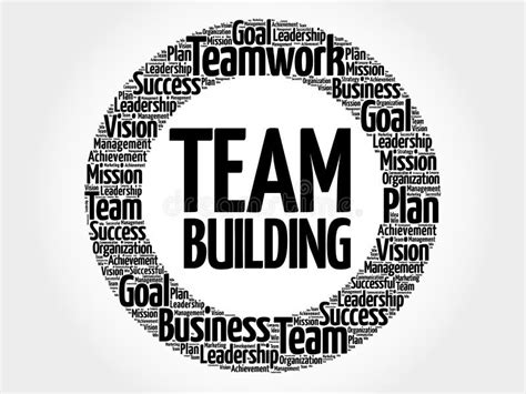 Team Building Word Cloud Collage Stock Illustration Illustration Of