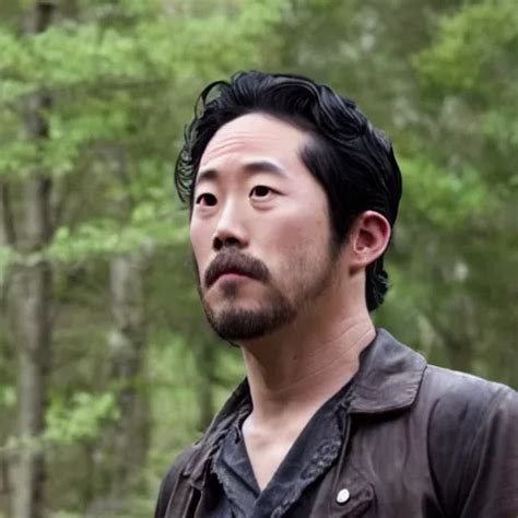 Steven Yeun Playing Negan Smith From The Walking Dead Stable Diffusion