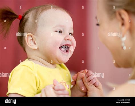 Happy Mother With Baby Stock Photo Alamy