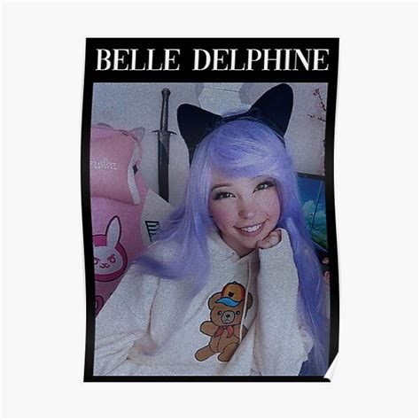 Cute Gamer Belle Delphine Poster By Floathingpieces Redbubble