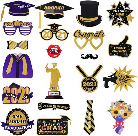 Buy Amosfun 2021 Graduation Photo Booth Props Assembled Class Of 2021