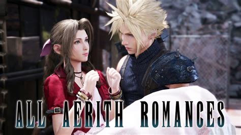 Final Fantasy 7 Remake All Aerith Romantic Scenes Youtube