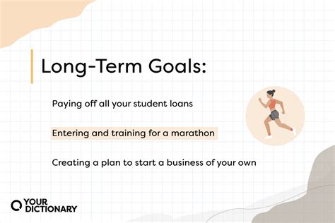 Long Term Goals Examples And Lasting Tips Yourdictionary