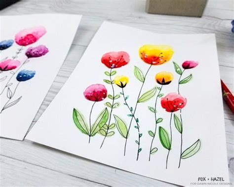 Easy Watercolor Flowers Step By Step Tutorial Watercolor Flowers