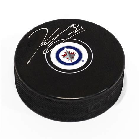 kyle connor winnipeg jets signed autograph model hockey puck nhl auctions