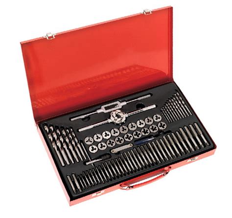 Tap and die sets allow you to create internal and external threads, as well as repair existing ones. 76pc Threading Taps And Dies Screw Thread Tool Maker,Tap ...
