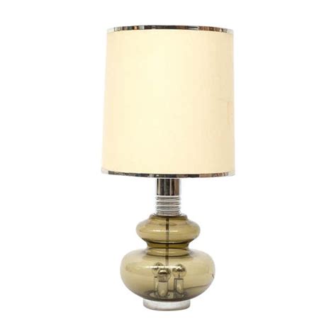 Table Lamp In Smoked Glass By Doria Leuchten 1960s For Sale At 1stdibs