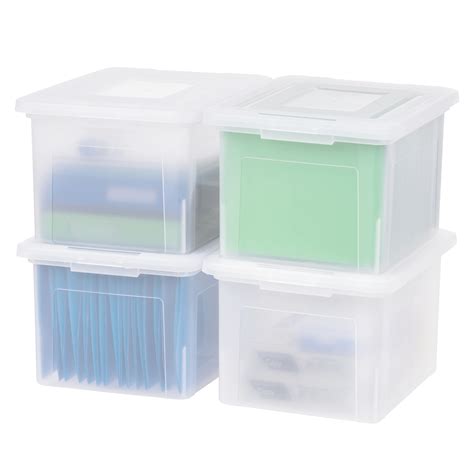 Buy Irisusa Letter And Legal Size Plastic Storage Bin Tote Organizing