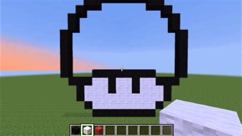 How To Create A Minecraft Mario Mushroom Minecraft Pixel Art Tutorial
