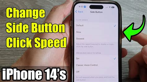 Iphone 14s14 Pro Max How To Change Side Button Click Speed Youtube