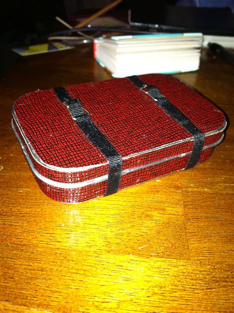 Suitcase altered altoid tin for mom. | Tin, Suitcase, Alters