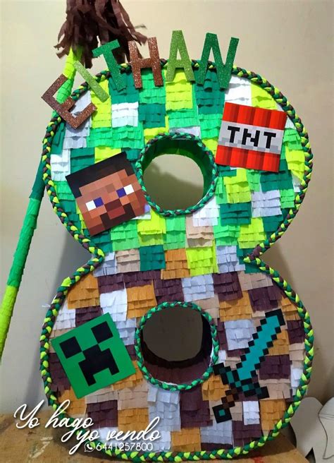 Minecraft Pinata Minecraft Party Decorations Minecraft Birthday Cake