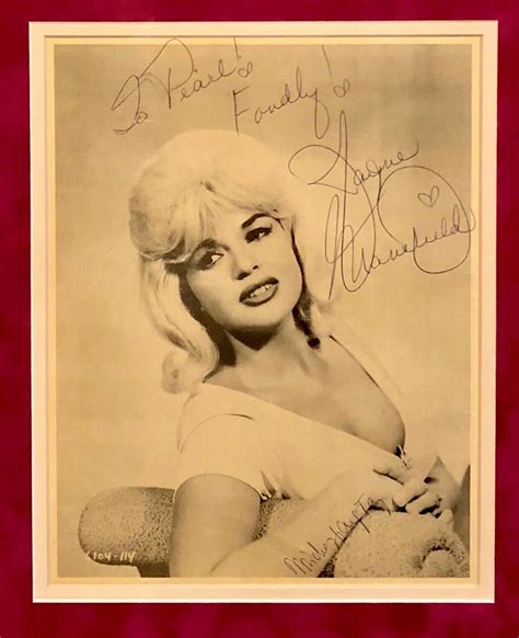 Jayne Mansfield Vintage Autographed Autograph Signed Hollywood Etsy