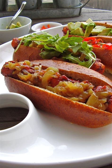 Vegetarian/vegan restaurant in warsaw, poland. roasted vegan hot dogs (they're roasted carrots prepared like hot dogs, actually!!!) http ...