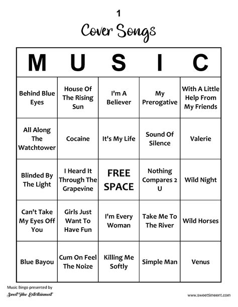 printable bingo song