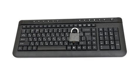 Lock On The Keyboard Stock Image Image Of Metal Office 17488797