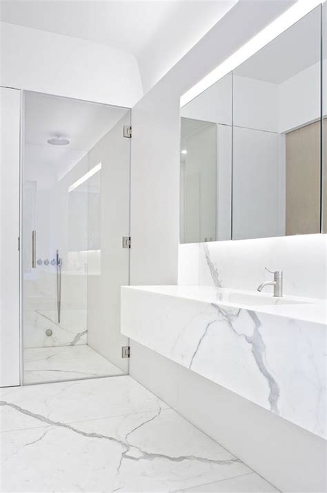 Give your home elegant appeal with marble. 29 white marble bathroom floor tile ideas and pictures