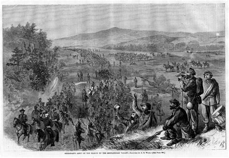 Custer And Sheridans Army March Up Shenandoah Valley