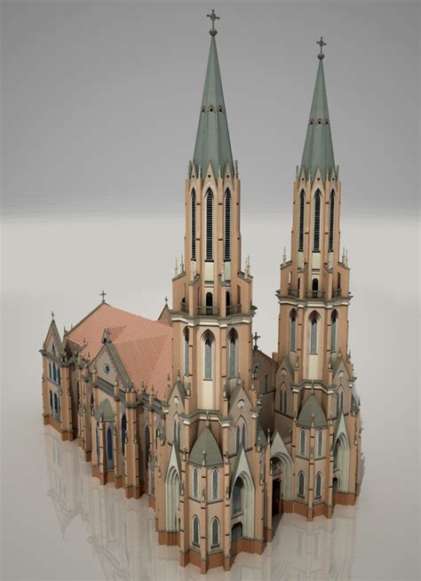 3d Model Gothic Cathedral