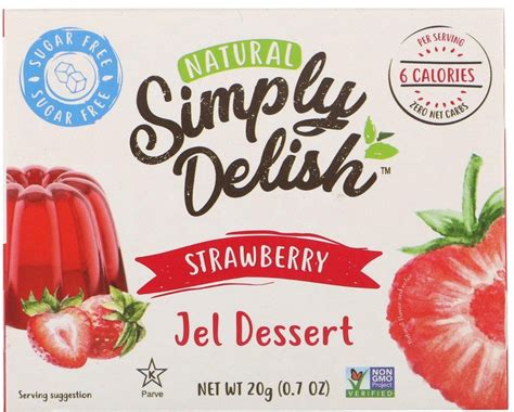 natural simply delish sugar free strawberry jel dessert 20 g mom it keto go