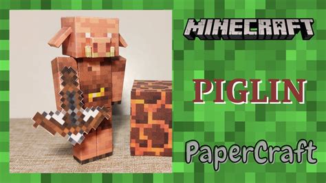Piglin Zombificado Minecraft Papercraft Free Printable Papercraft