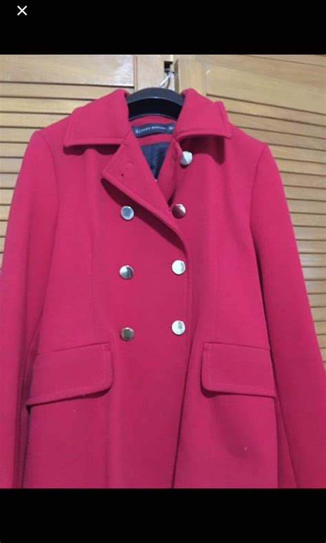 zara authentic red winter coat women s fashion coats jackets and outerwear on carousell