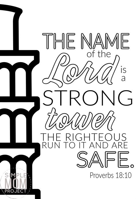 Free Printable Proverbs 1810 Bible Verse Coloring Page Simple Mom