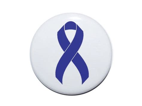 Colon Cancer Awareness Blue Ribbon Awareness Ribbon Support Etsy