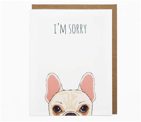 Im Sorry Puppy Dog Eyes Apology Sympathy Encouragement Etsy Uk