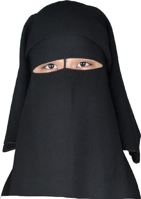 Hidden Gems Black Layer Full Niqab Hijab Burqa Islamic Face Cover