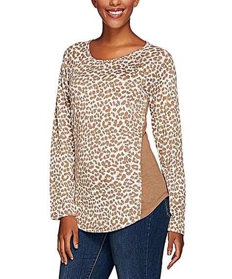 Denim And Co Natural Leopard Raglan Top Plus Too Raglan Top Tops Shopping Outfit