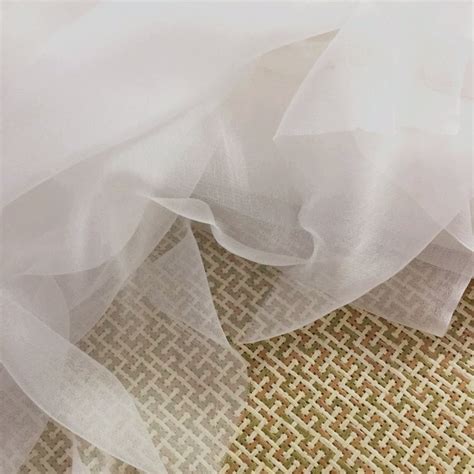 thin silk fabric tulle georgette fabric color biege width 107cm thickness 3mm sell by 6m j1 in