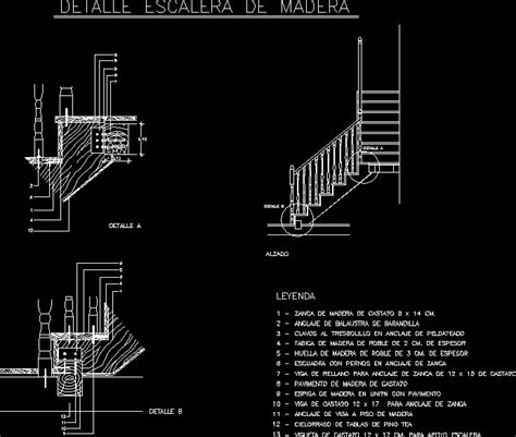 Details Structure Wood Staircase Dwg Detail For Autocad Designs Cad Images