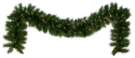 The image is transparent png format with a resolution of 1280x348 pixels, suitable for design use and personal projects. Lighted Christmas Garland - Dunhill Fir Prelit LED ...