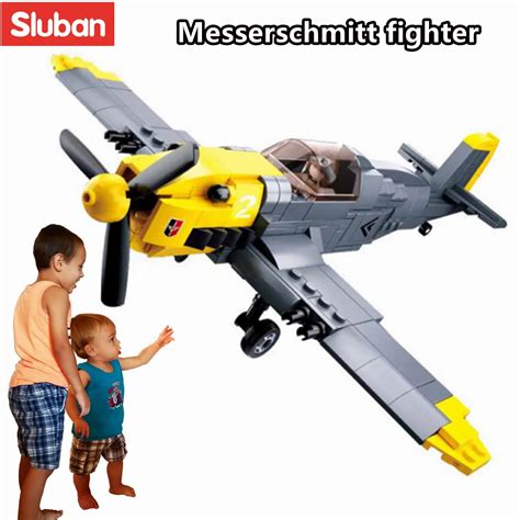 Sluban Building Block Toys Ww2 Army Bf019 Messerschmitt Fighter 289pcs