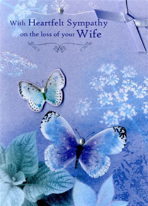 Loss Of Your Wife Heartfelt Sympathy Greeting Card Cards Love Kates