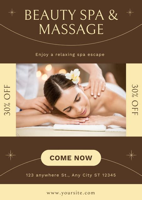 Modèle Affiche A2 Services De Massage Vistacreate