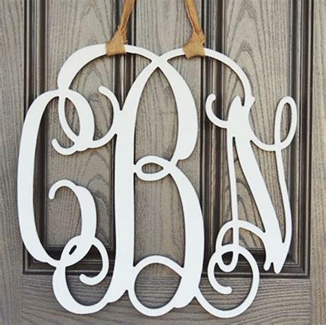 Wood Monogram Home Decor Wall Art Initial By Greatlakescraft