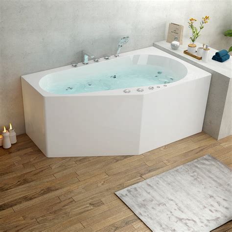 The shape resembles a small boat, which explains why they are the right choice for any bathroom. Decoraport 59" x 34" Corner Whirlpool Bathtub | Wayfair