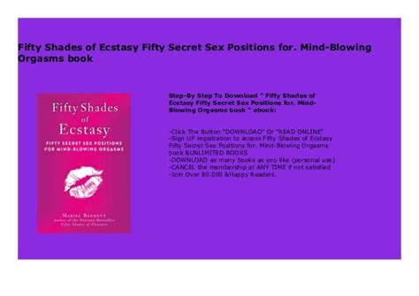 Fifty Shades Of Ecstasy Fifty Secret Sex Positions For Mind Blowing