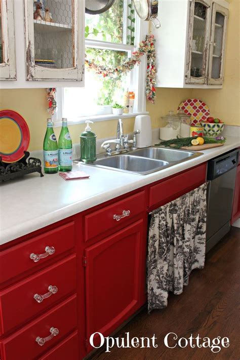The color of these kitchen cabinets is lunar grey and it works so well with brass hardware. I like the red Kitchen Cabinets .... But I don't get the ...