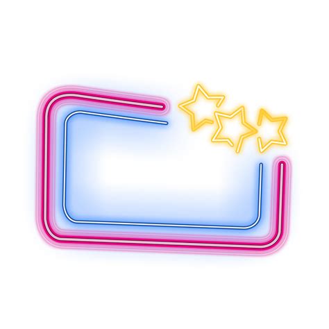 Neon Banner With Stars Free Png Images Transparent Image Instant