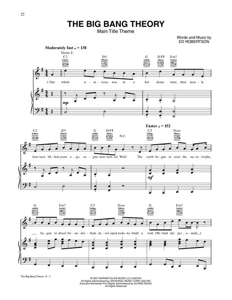 The Big Bang Theory Main Title Theme From The Big Bang Theory Sheet