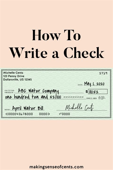How To Write A Check A Step By Step Guide To Fill Out A Check