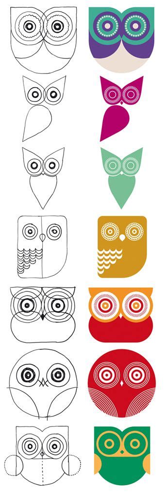owls patterns templates images  pinterest