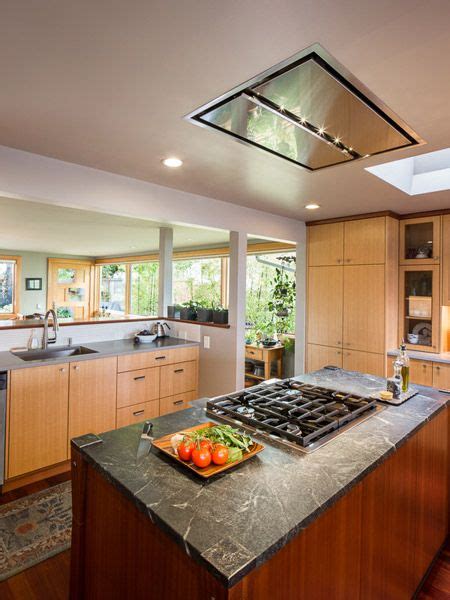 However, a cooktop island design will give you the freedom to cook your meals in. Flush ceiling mount range hood a great alternative for ...